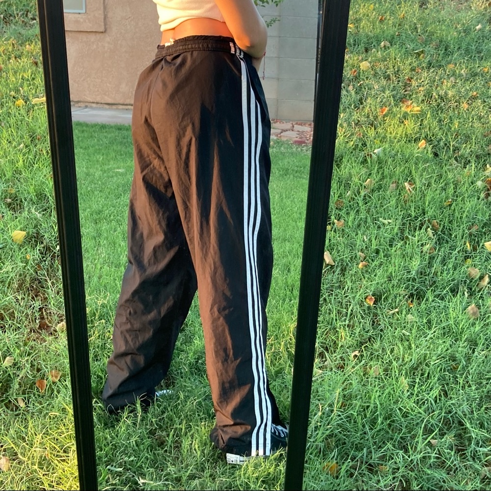 Black adidas track pants